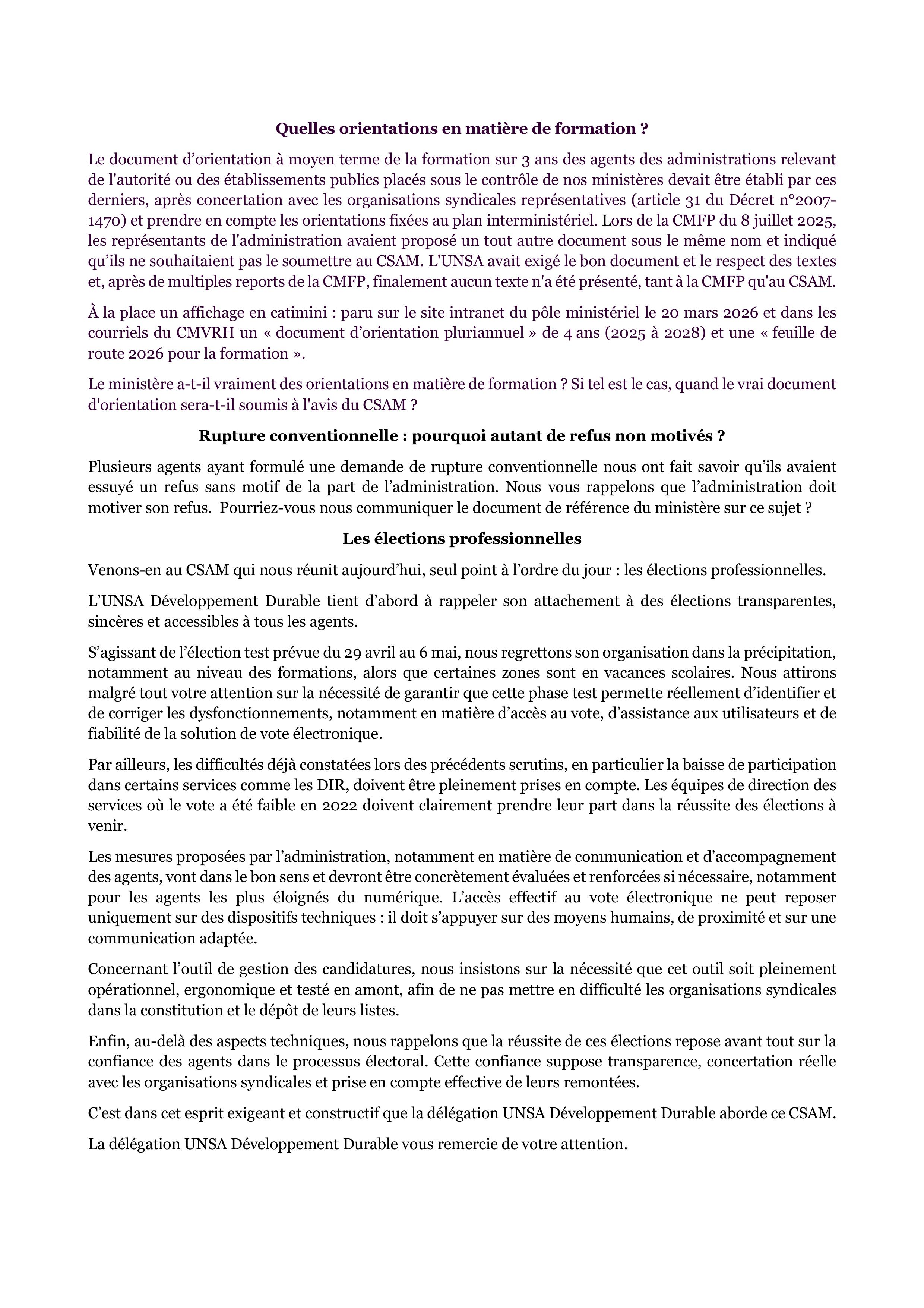 Déclaration CSAM page 3