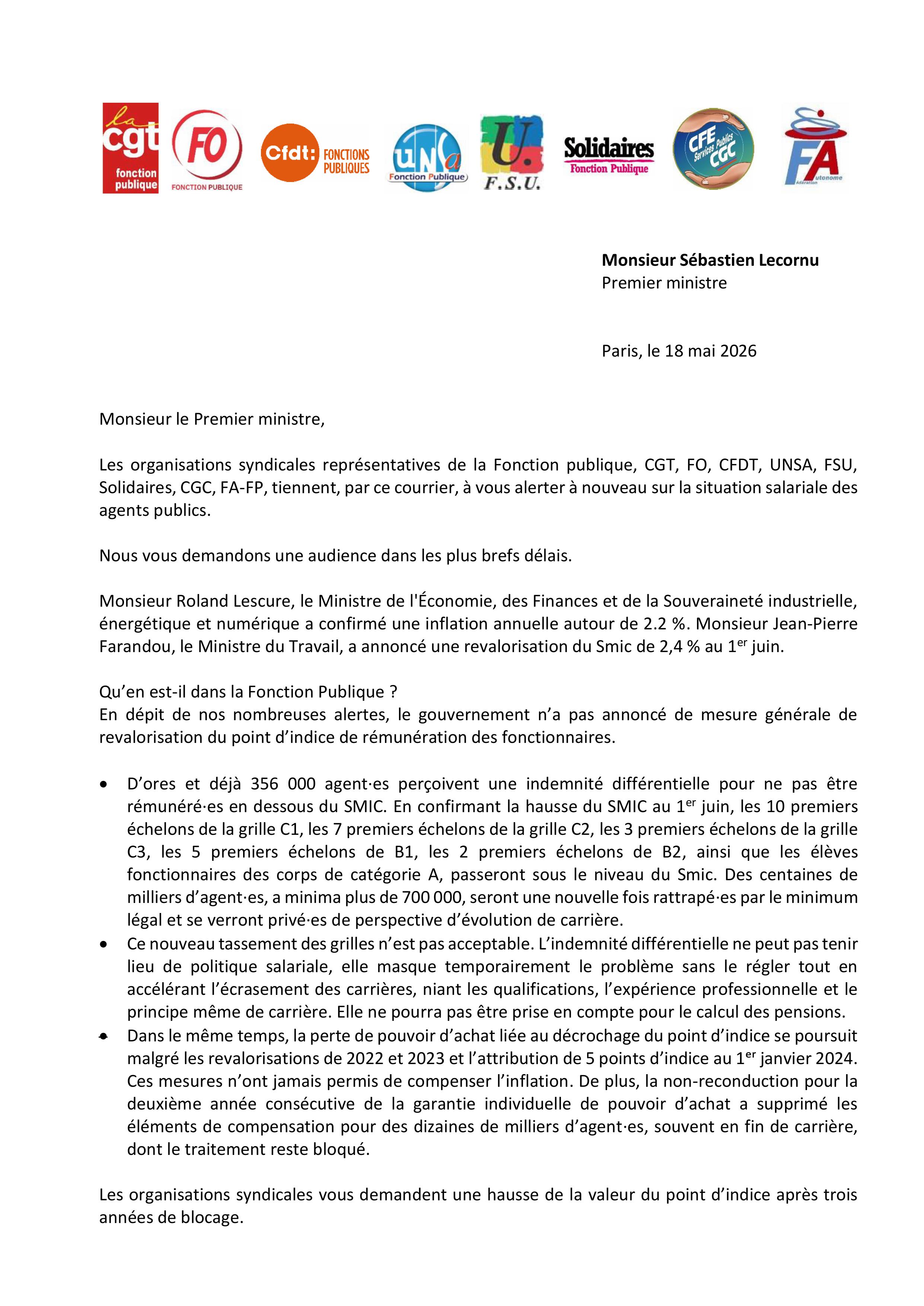 Courrier Matignon page 1