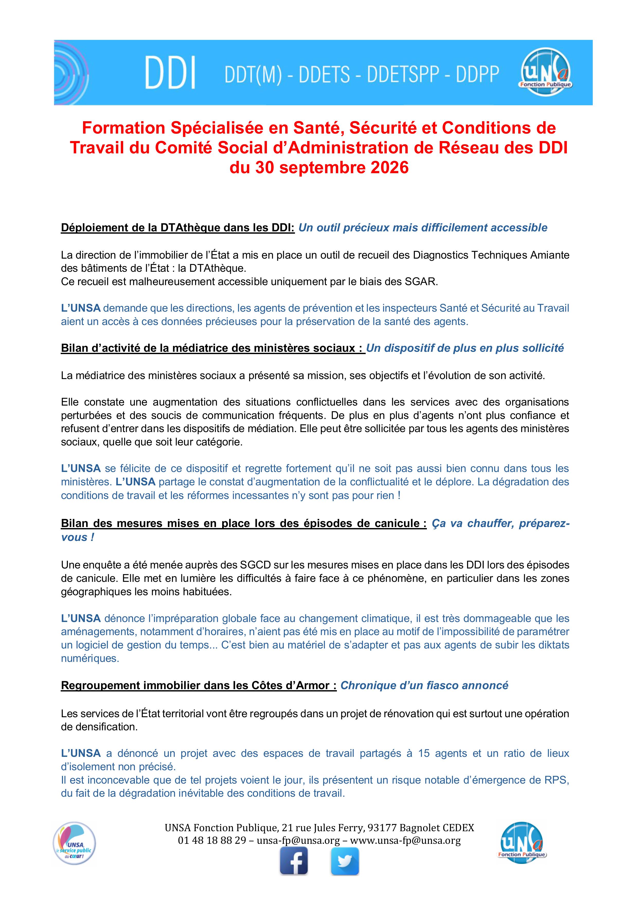 UNSA CR F3SCT CSAR DDI 30.09.26